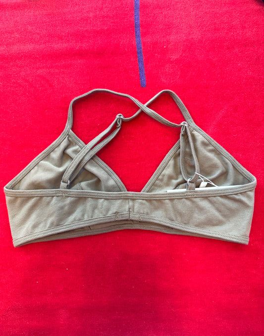 Calomel: Uma Racerback Bralette - Desert Taupe