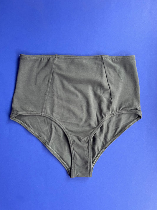 Calomel: Kuyana High-Waisted Brief - Dark Grey