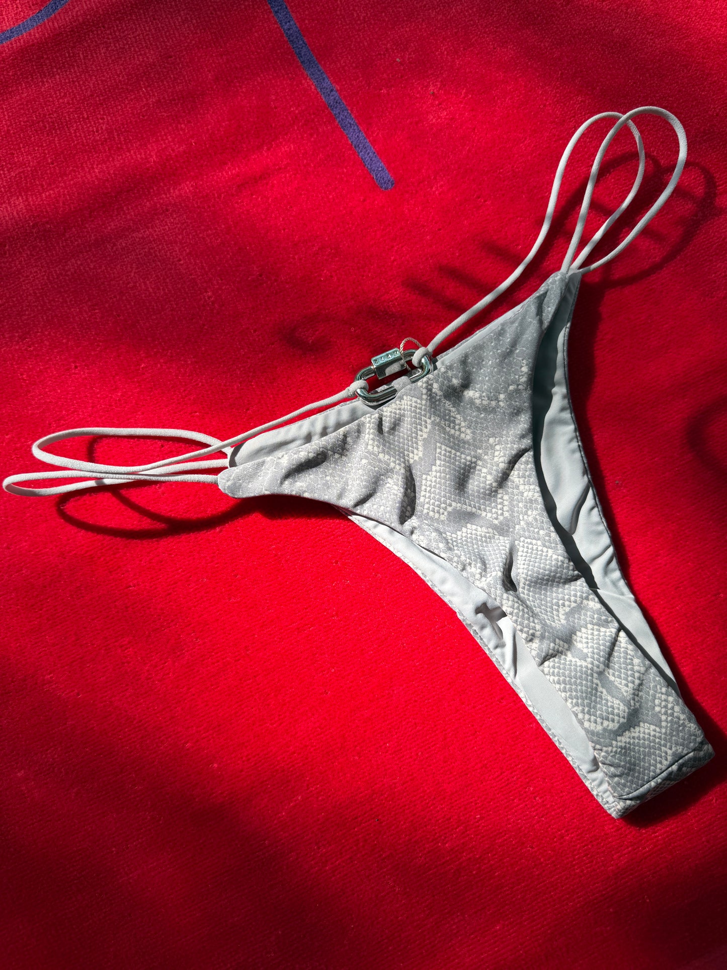 Ziah: Hardware Petit Skimpy Bikini Bottom - Ash Python