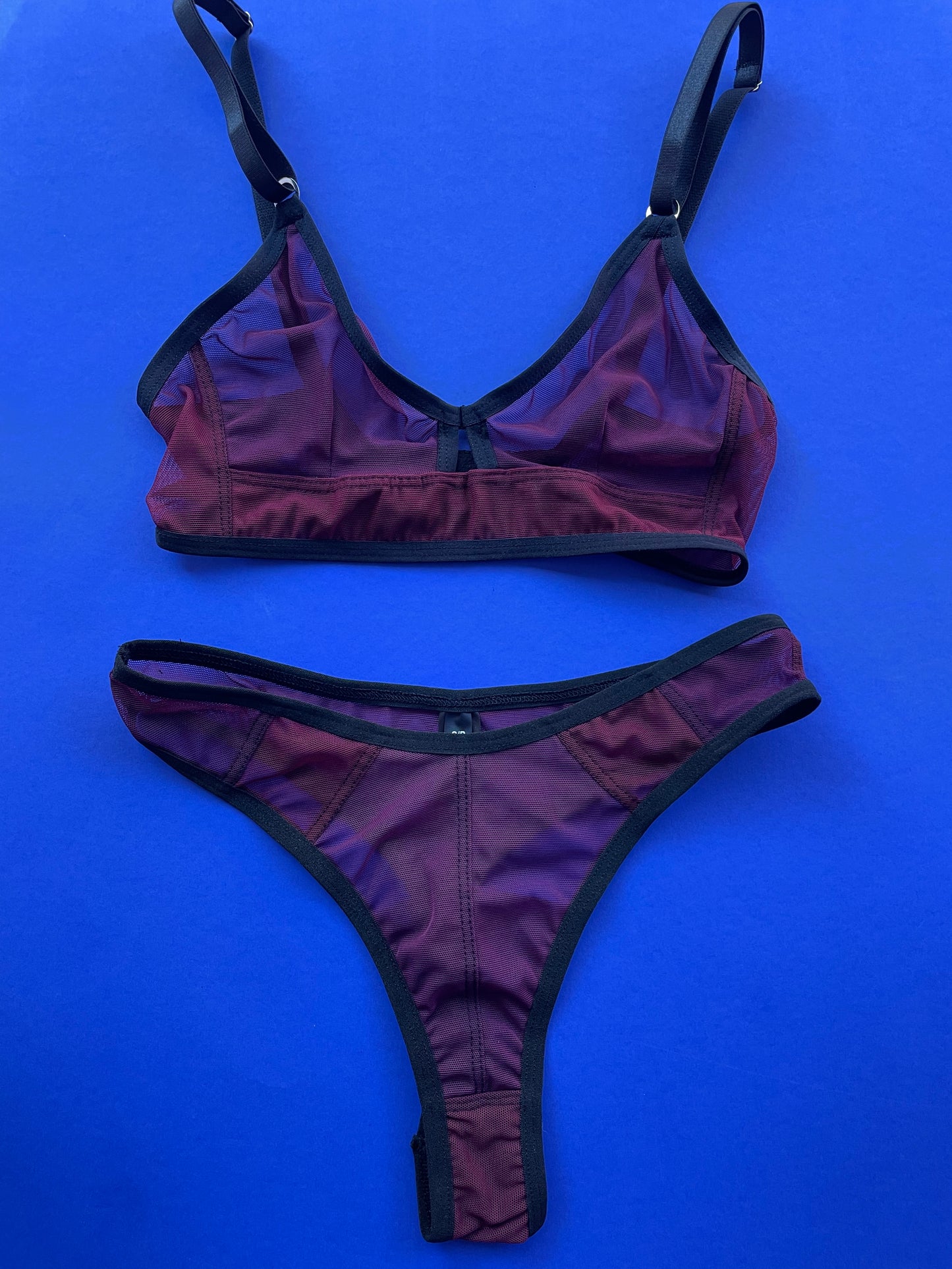 Bully Boy: Stevie Mesh Thong - Wine/Maroon