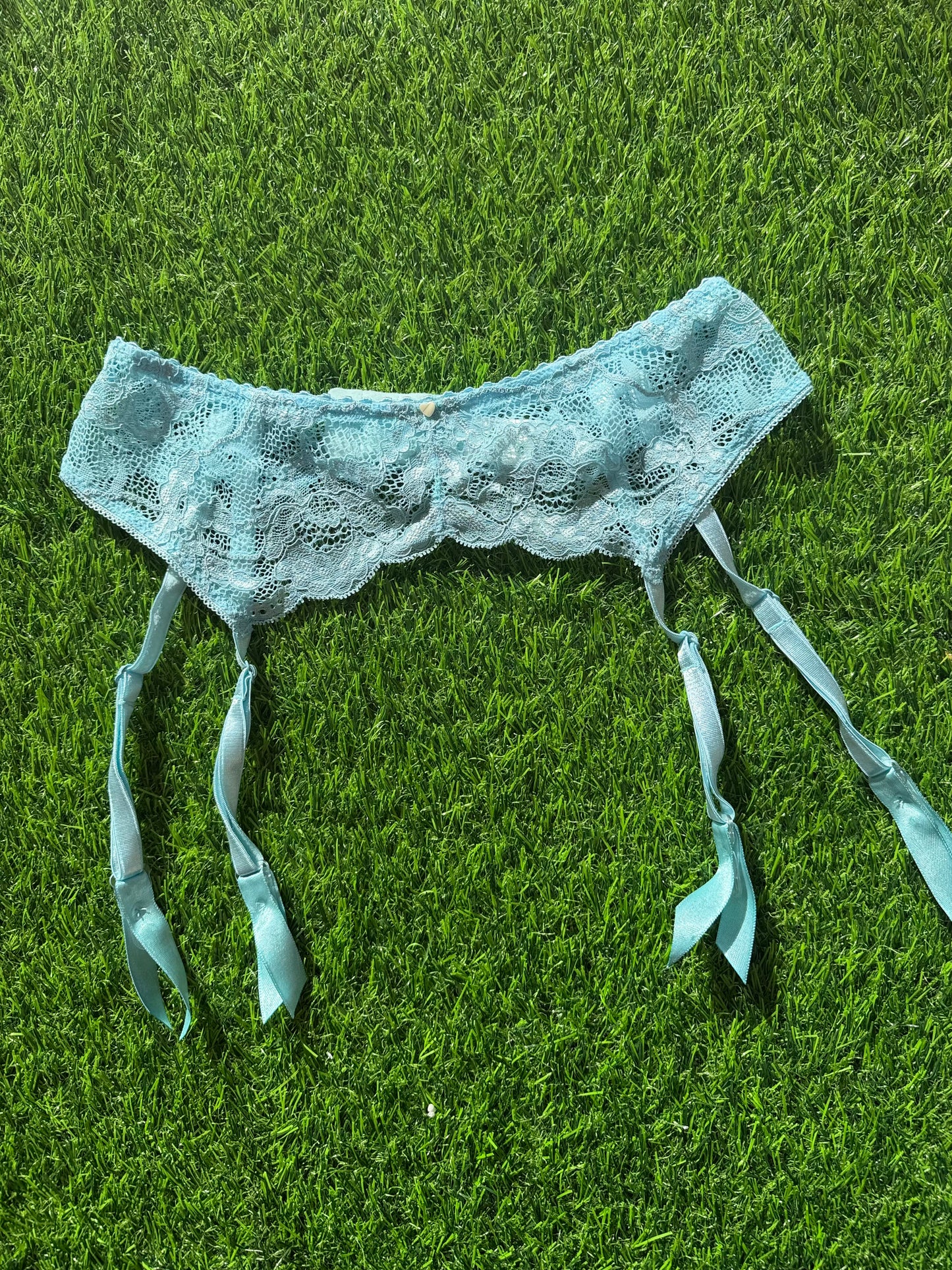 Clo: Fortuna Lace Garter Belt - Air Blue