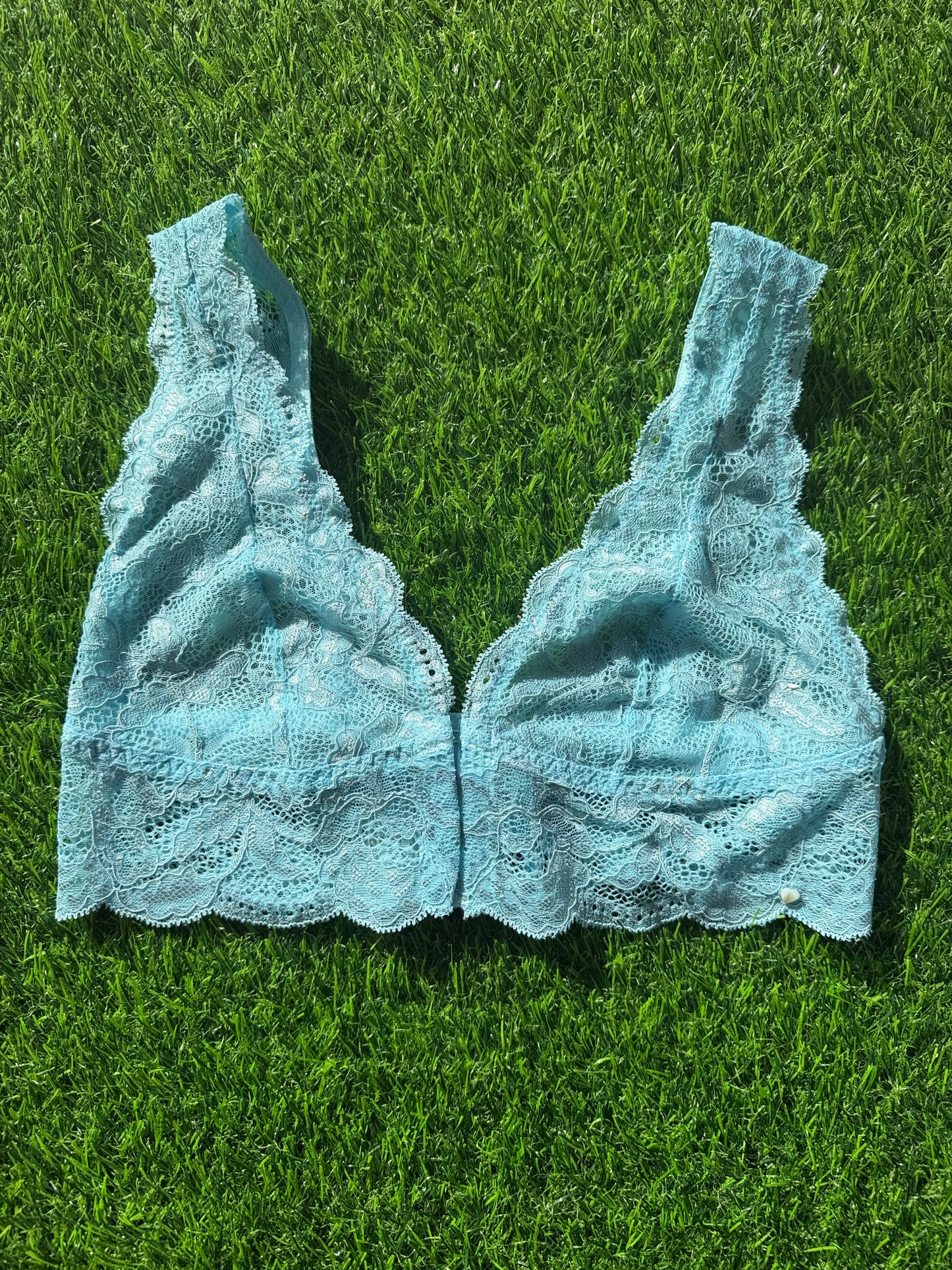 Clo: Fortuna Lace Bralette with Wide Straps Bra - Air Blue