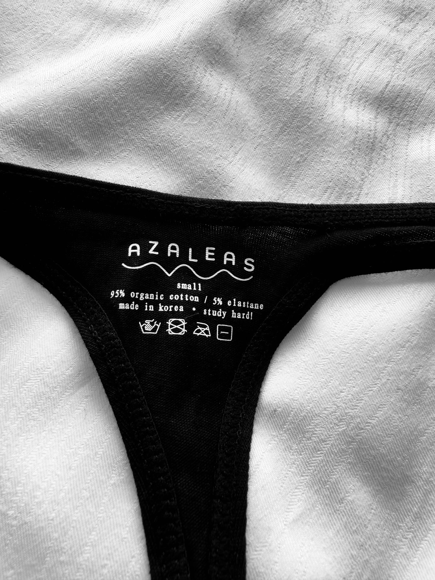 Azaleas: Esul Organic Cotton Thong - Black