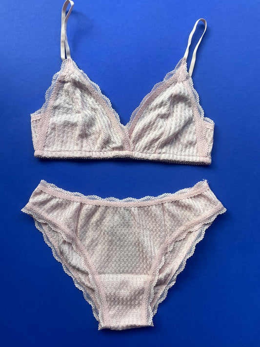 Only Hearts: Waffle Caitlin Cheeky Brief- Petal Pink