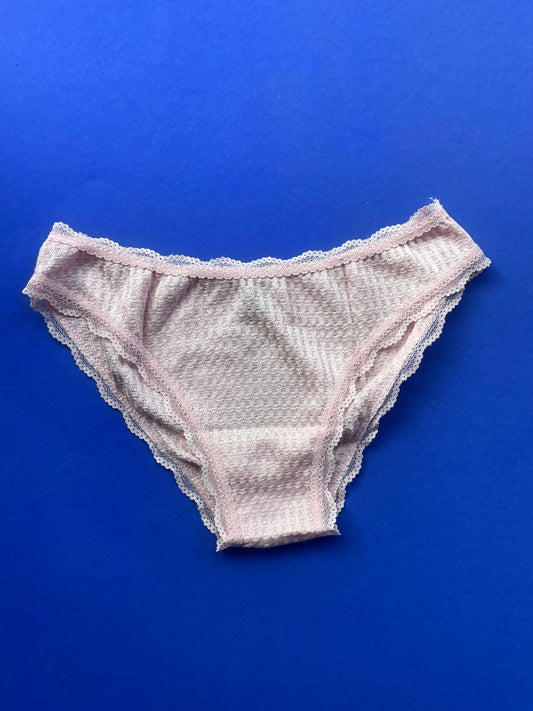 Only Hearts: Waffle Caitlin Cheeky Brief- Petal Pink