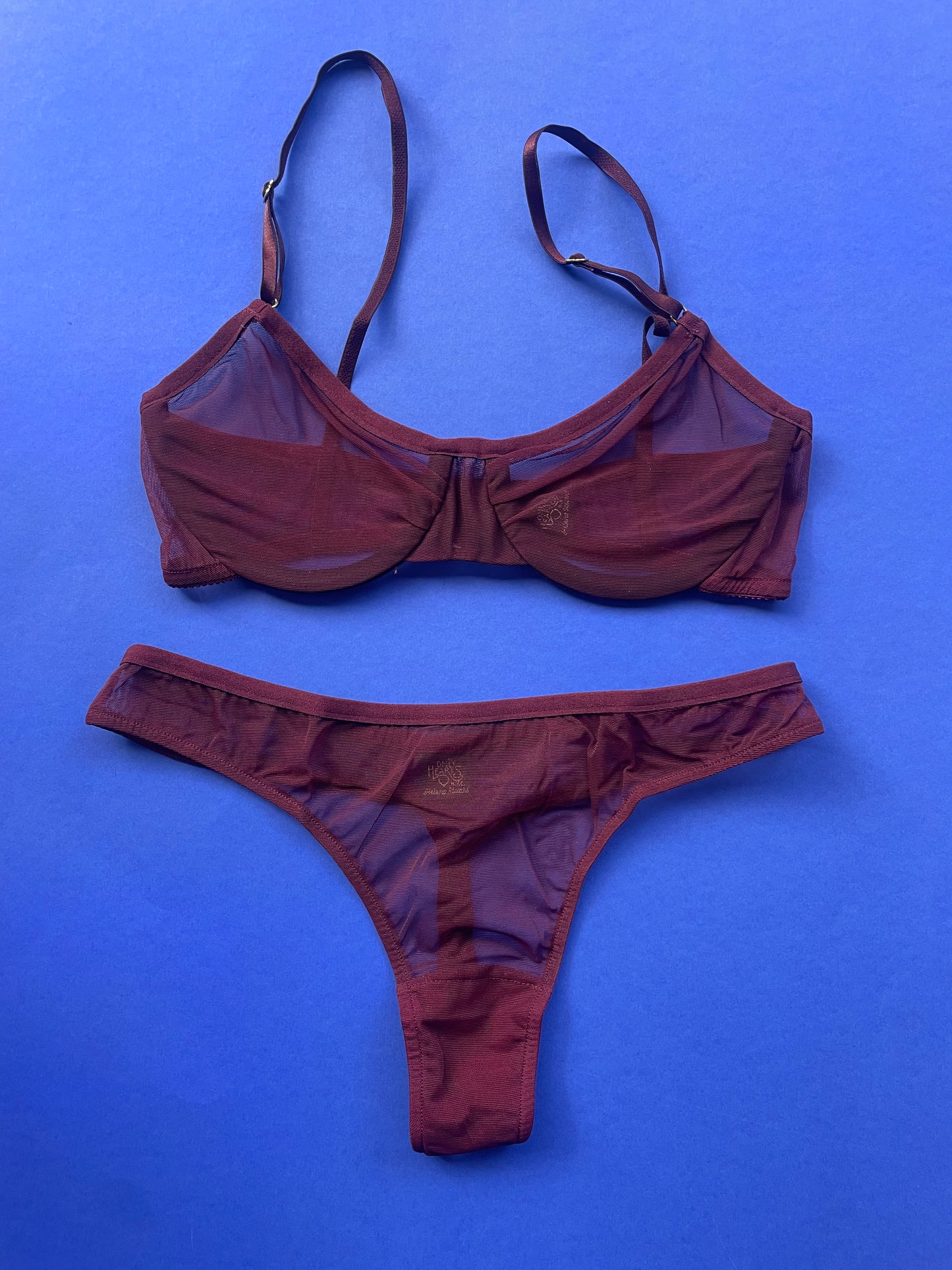 Only Hearts: Whisper Underwire Bra - Blackberry