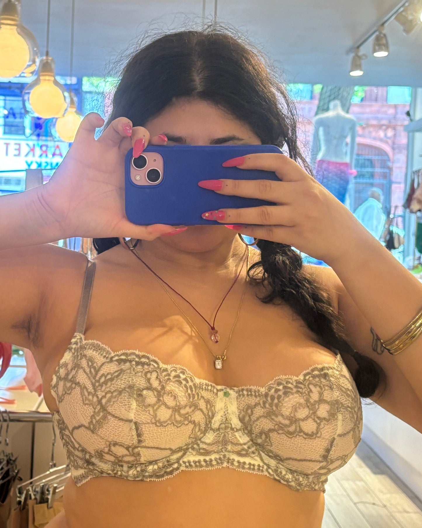 Clo: Fortuna Lace Demi Underwire Bra - White Storm