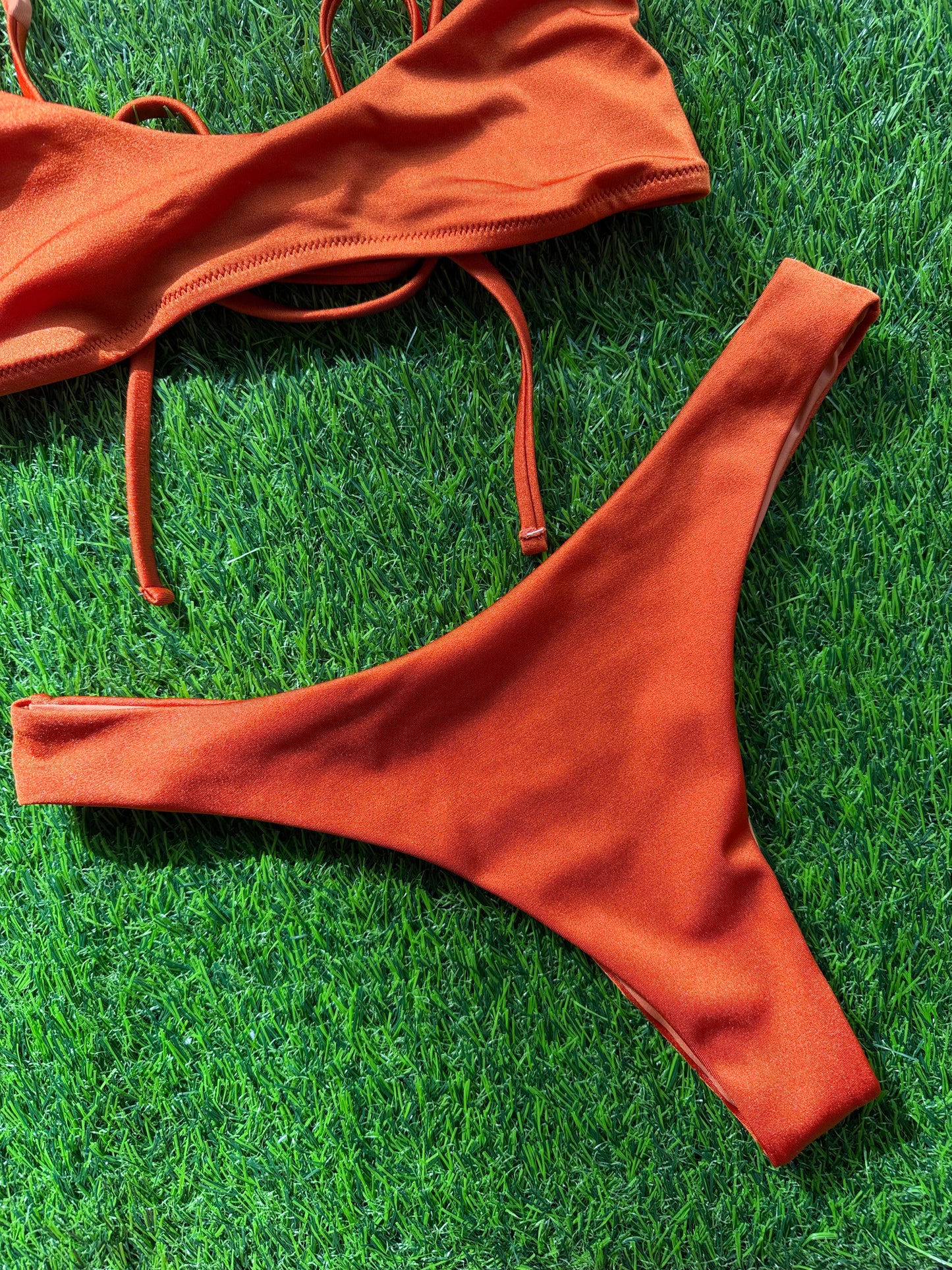 Anane: Wave Cheeky Bikini Bottom - Orange Sunset