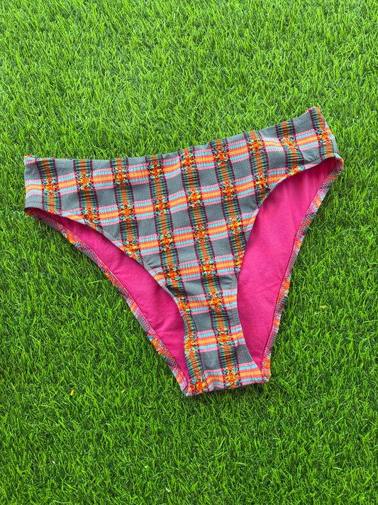 Caro Luna: Belen Mid Rise Bikini Bottom - Rainbow