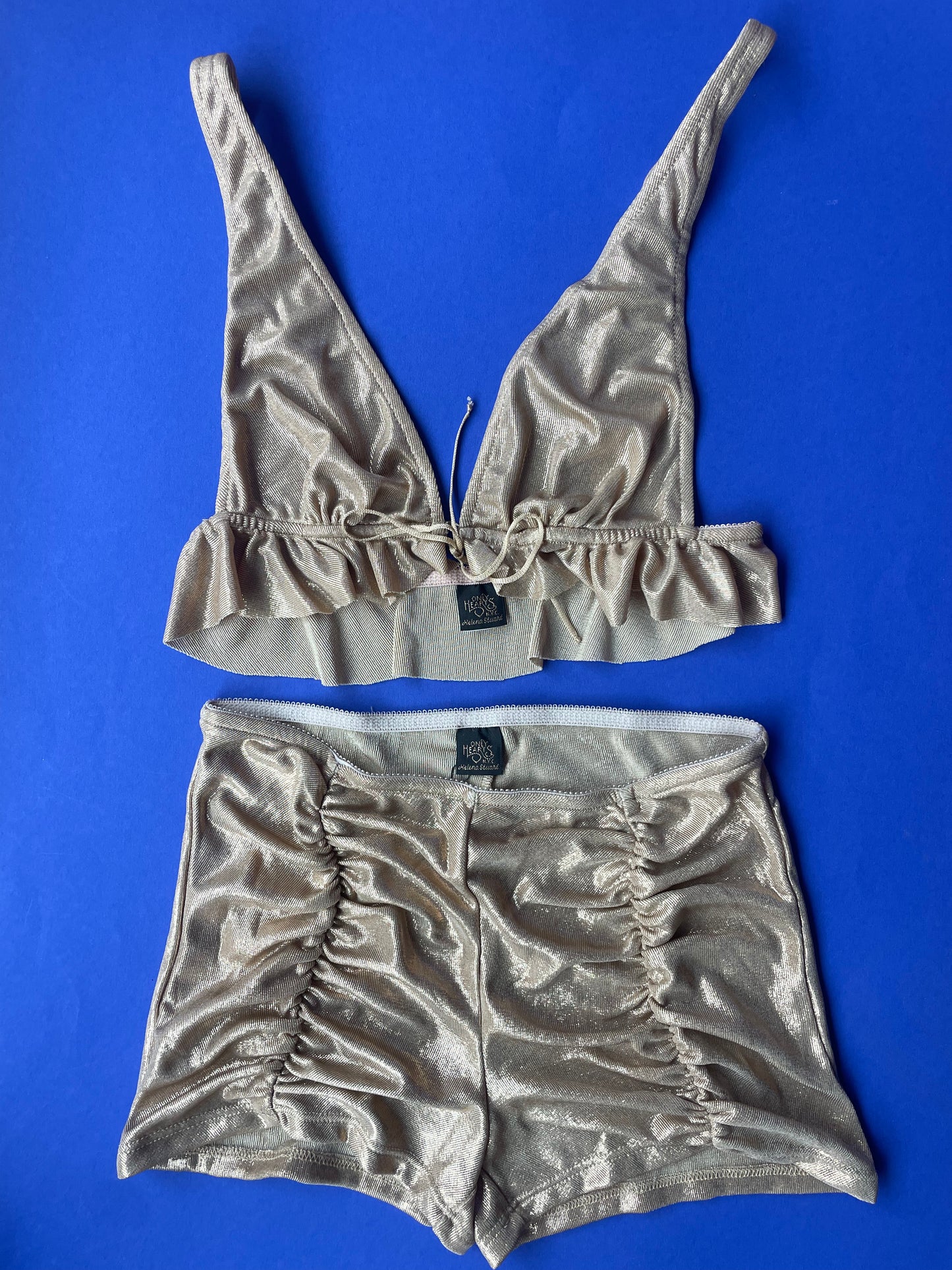 Only Hearts: Vera Short Shorts - Gold