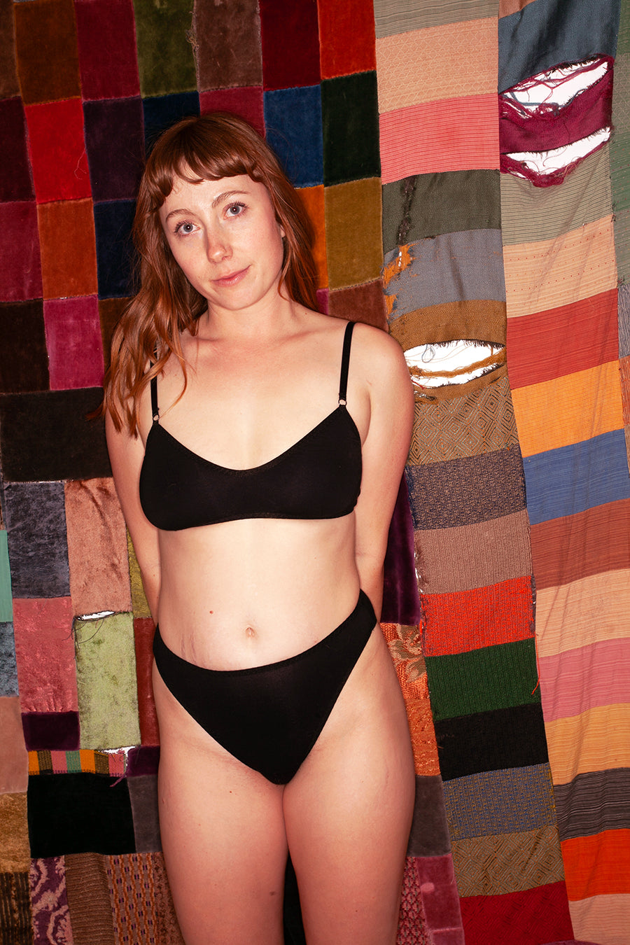 Kye Intimates: Recline Bamboo Pullover Bra - Black