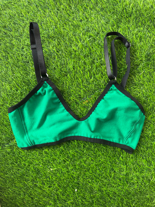 Bully Boy: Lenny Cotton Bra - Kelly Green