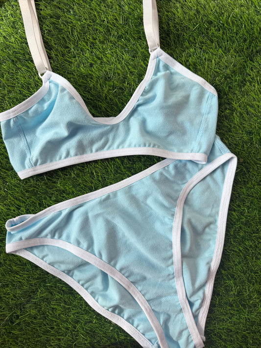 Bully Boy: Lenny Cotton Bra - Baby Blue