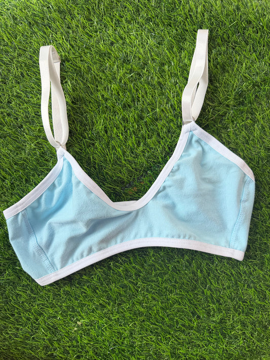 Bully Boy: Lenny Cotton Bra - Baby Blue