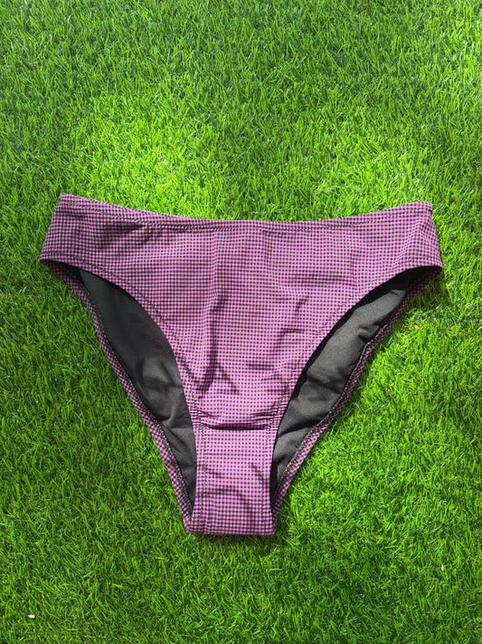 Pale: Cosima Mid-Rise Bikini Bottom - Vichy Lilac