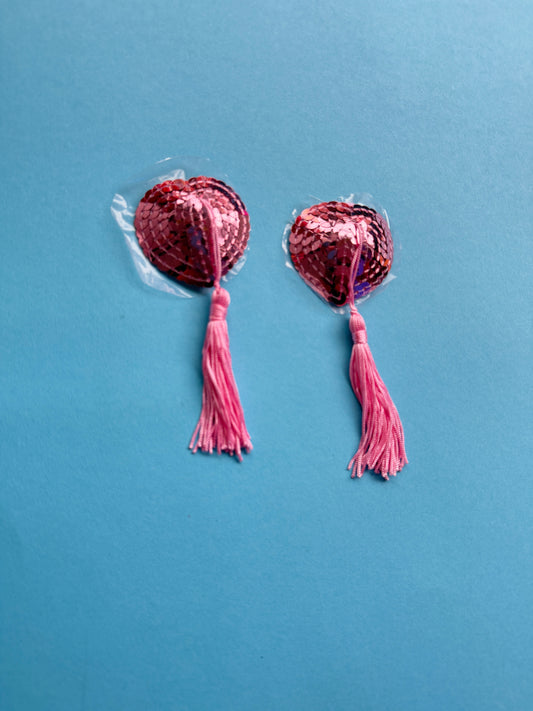 KissKill: Kayla Sequin Nipple Tassels - Pink