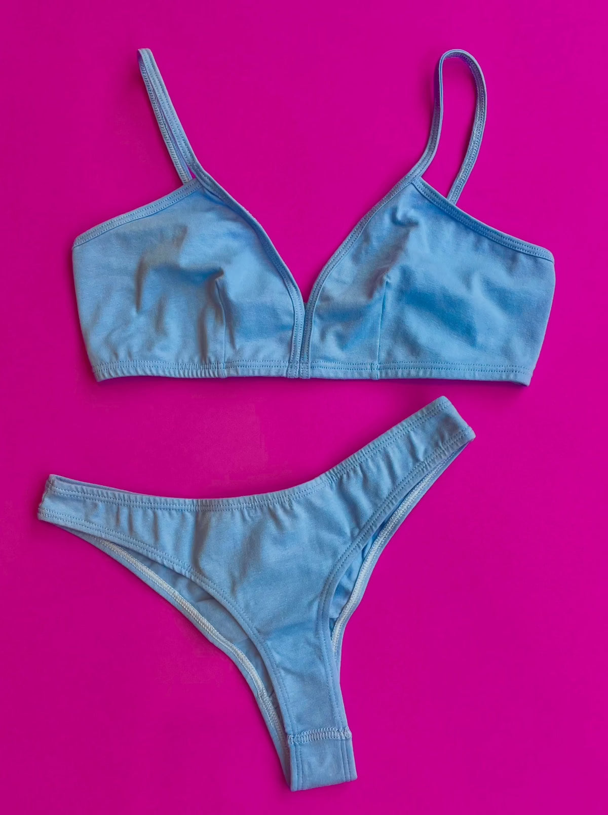 Calomel: Miski Dip Front Bralette - Sky