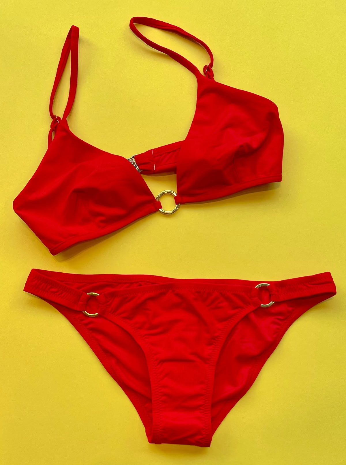 Melissa Odabash: Greece Triangle Bikini Top - Red