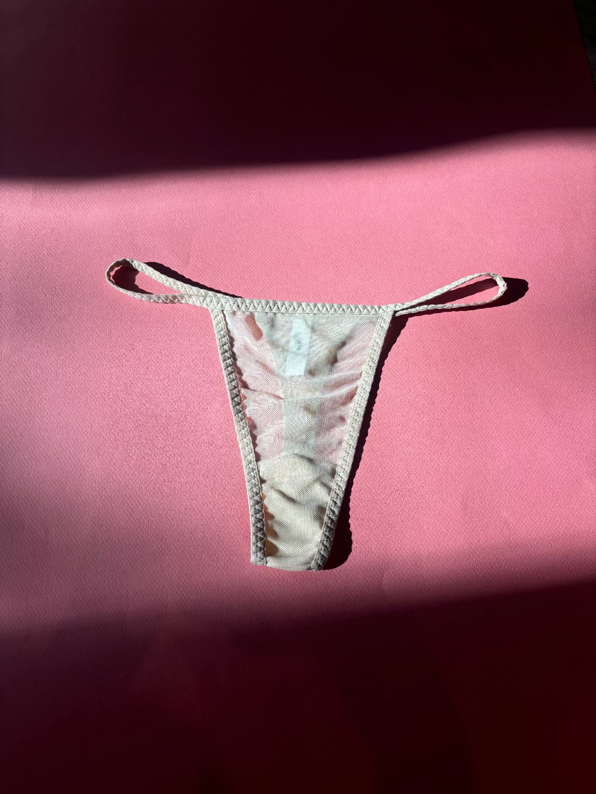 Kye Intimates: Daily Mesh Thong - Ecru