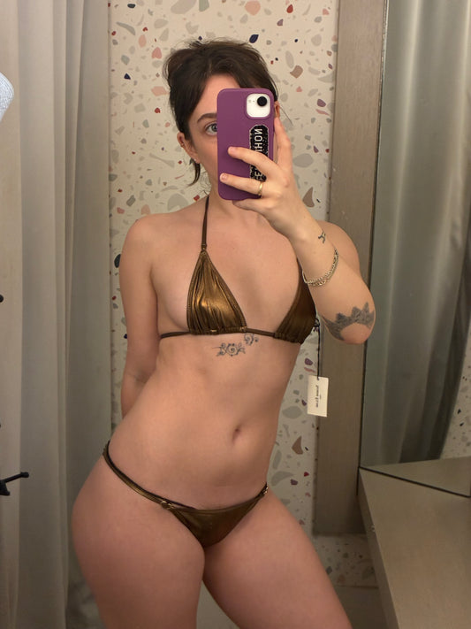 Yasmine Eslami: Laura Bikini Bottom - Copper