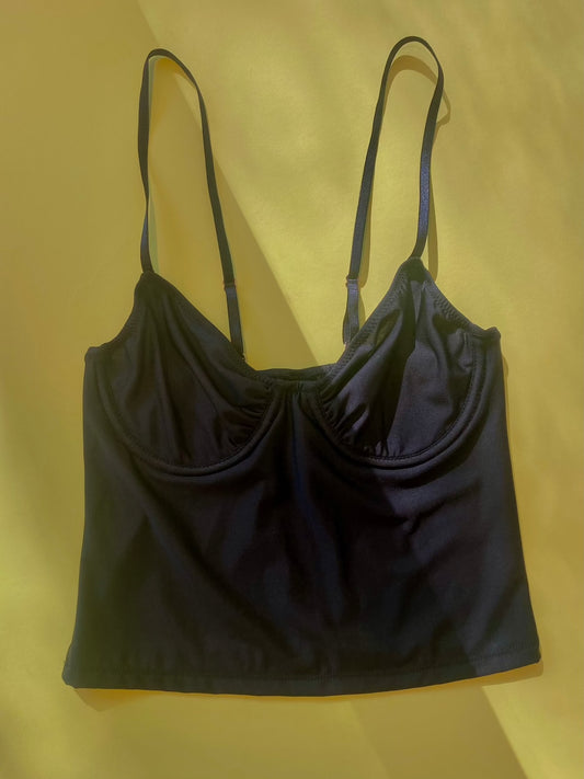Only Hearts: Second Skins Underwire Camisole - Black