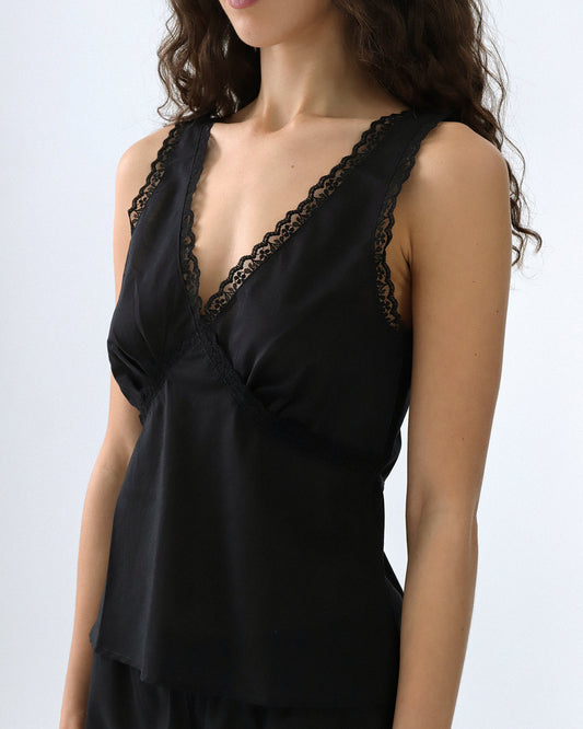 Cou Cou Intimates: The Iris Tank - Black