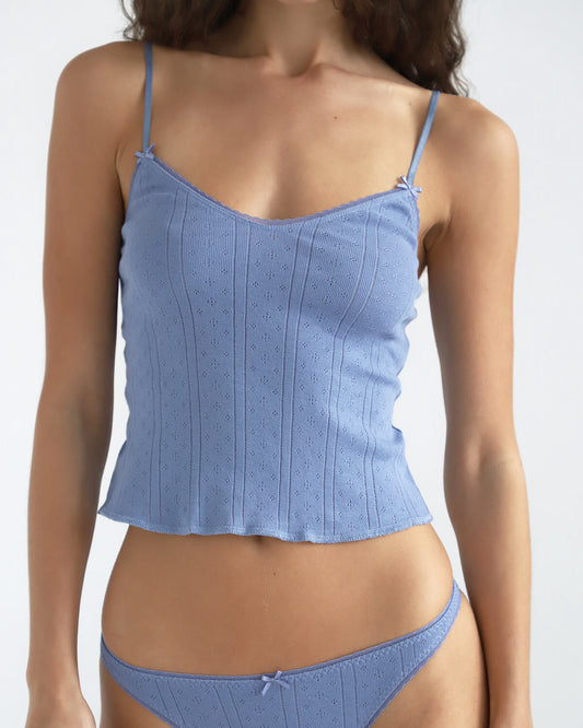 Cou Cou Intimates: The Long Cami - French Blue
