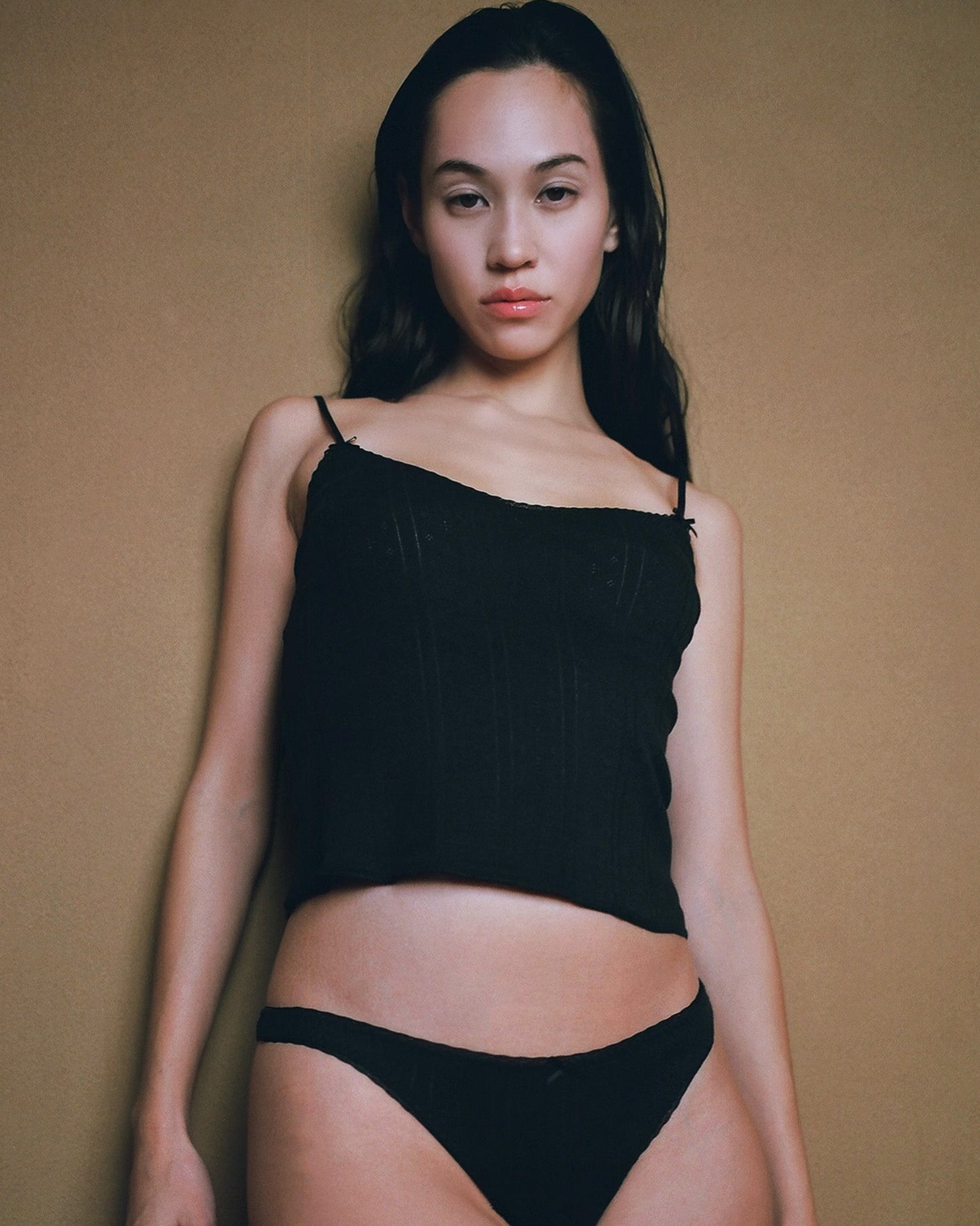 Cou Cou Intimates: The Long Cami - Black