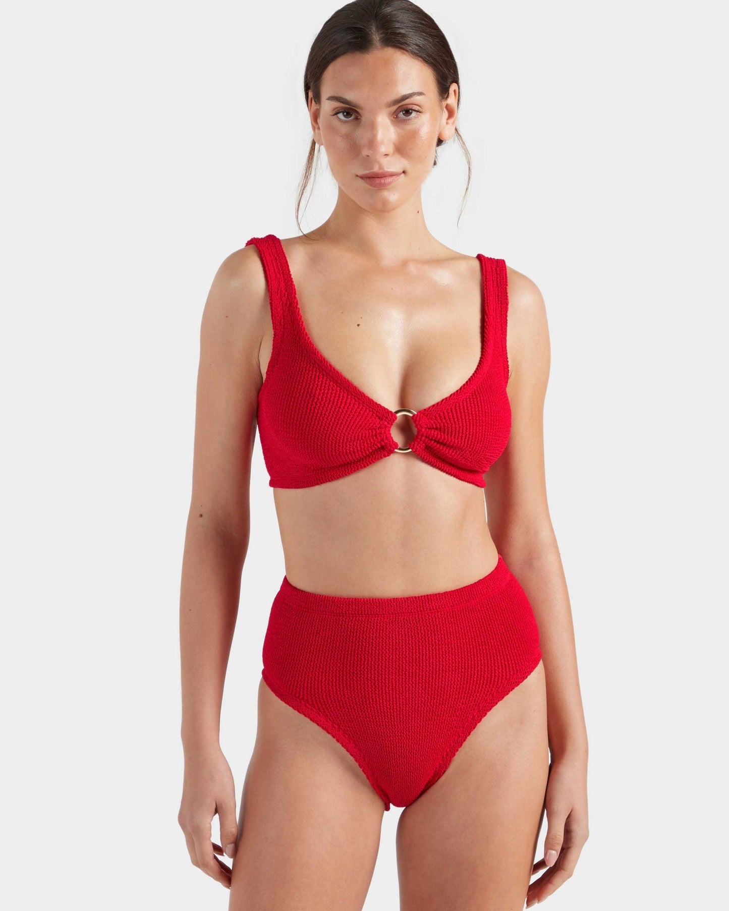 Hunza G: Nadine High-Waisted Bikini Set - Red