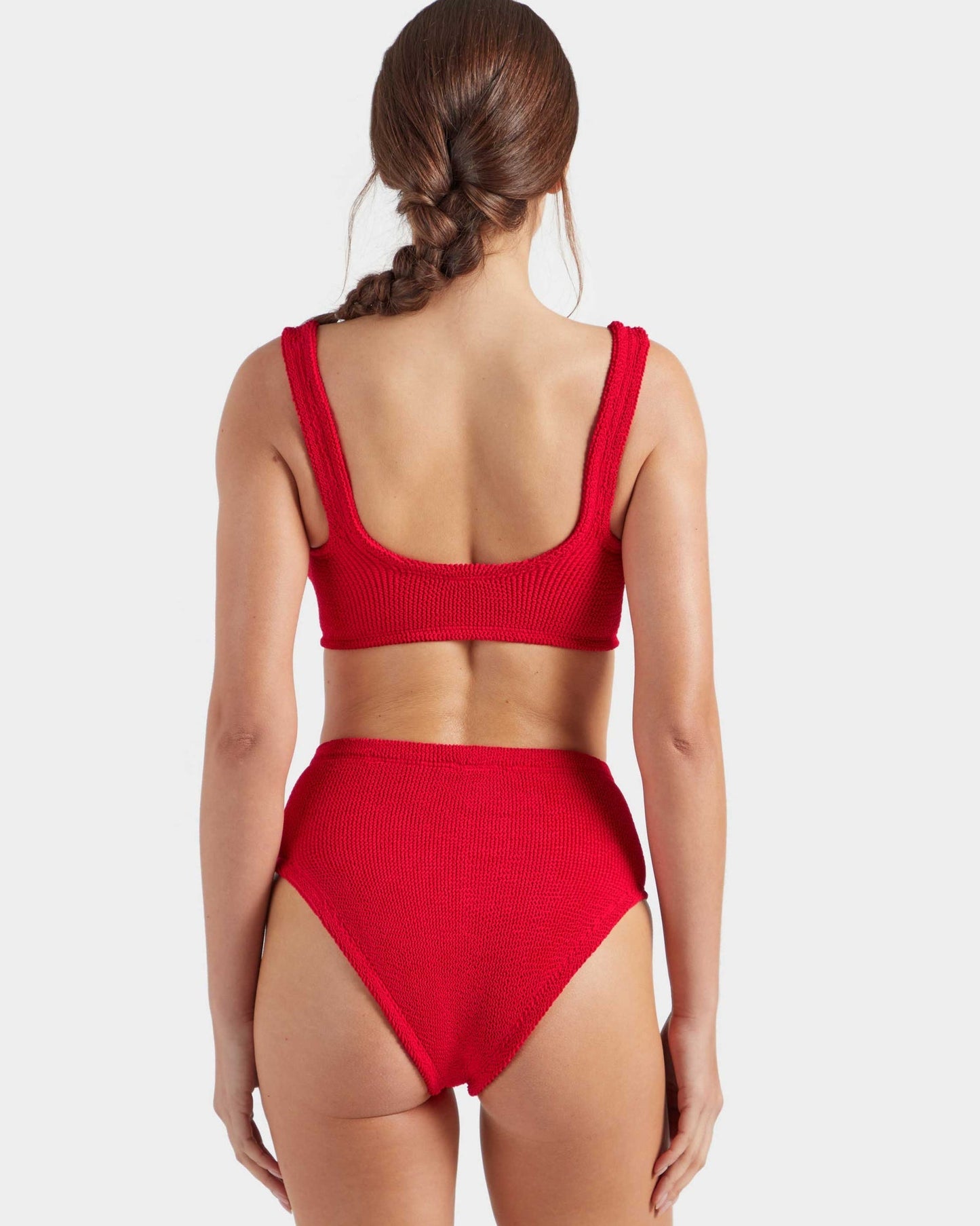 Hunza G: Nadine High-Waisted Bikini Set - Red