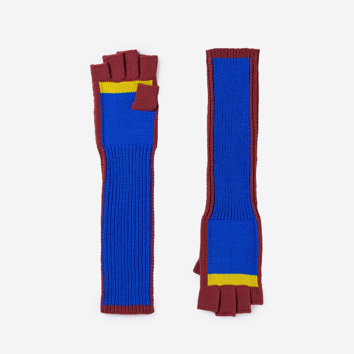 Verloop: Outline Fingerless Gloves - Peach Cobalt