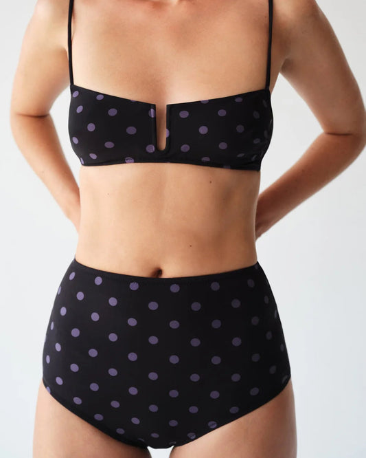 Pale: Isaura High-Waisted Bikini Bottom - Dots