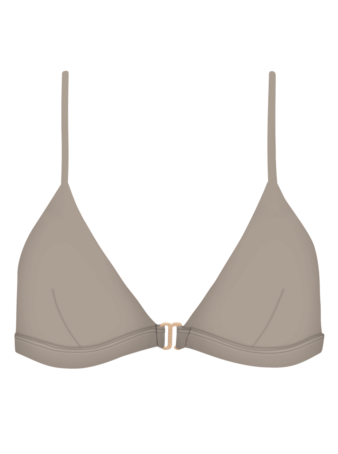 Acacia: Lawai Triangle Front Clasp Bikini Top - Pebble