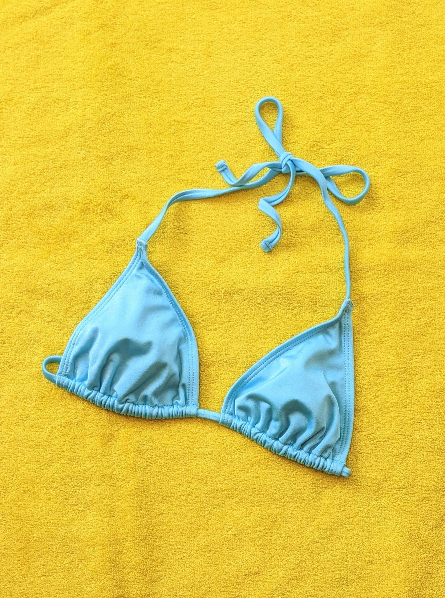 Nu Swim: Drip Tie Bikini Top - Sky