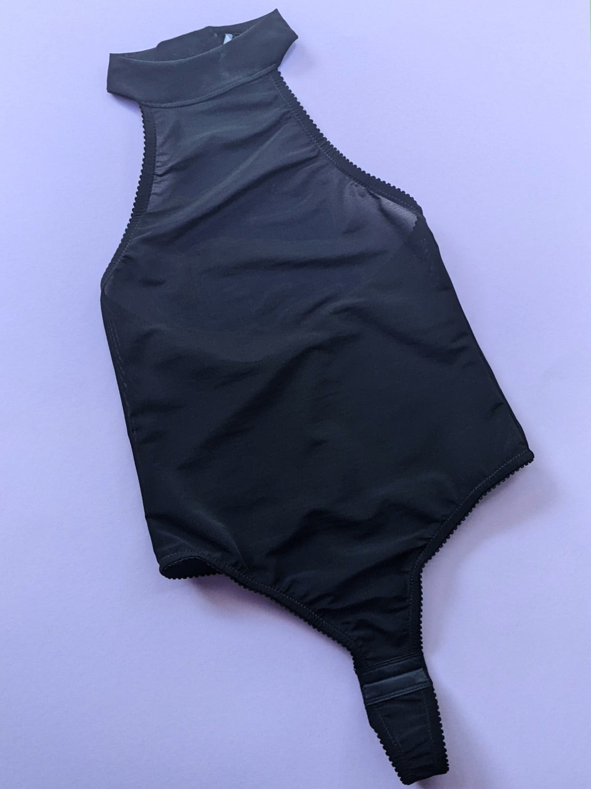 KissKill: Irena High Neck Sheer Bodysuit - Black