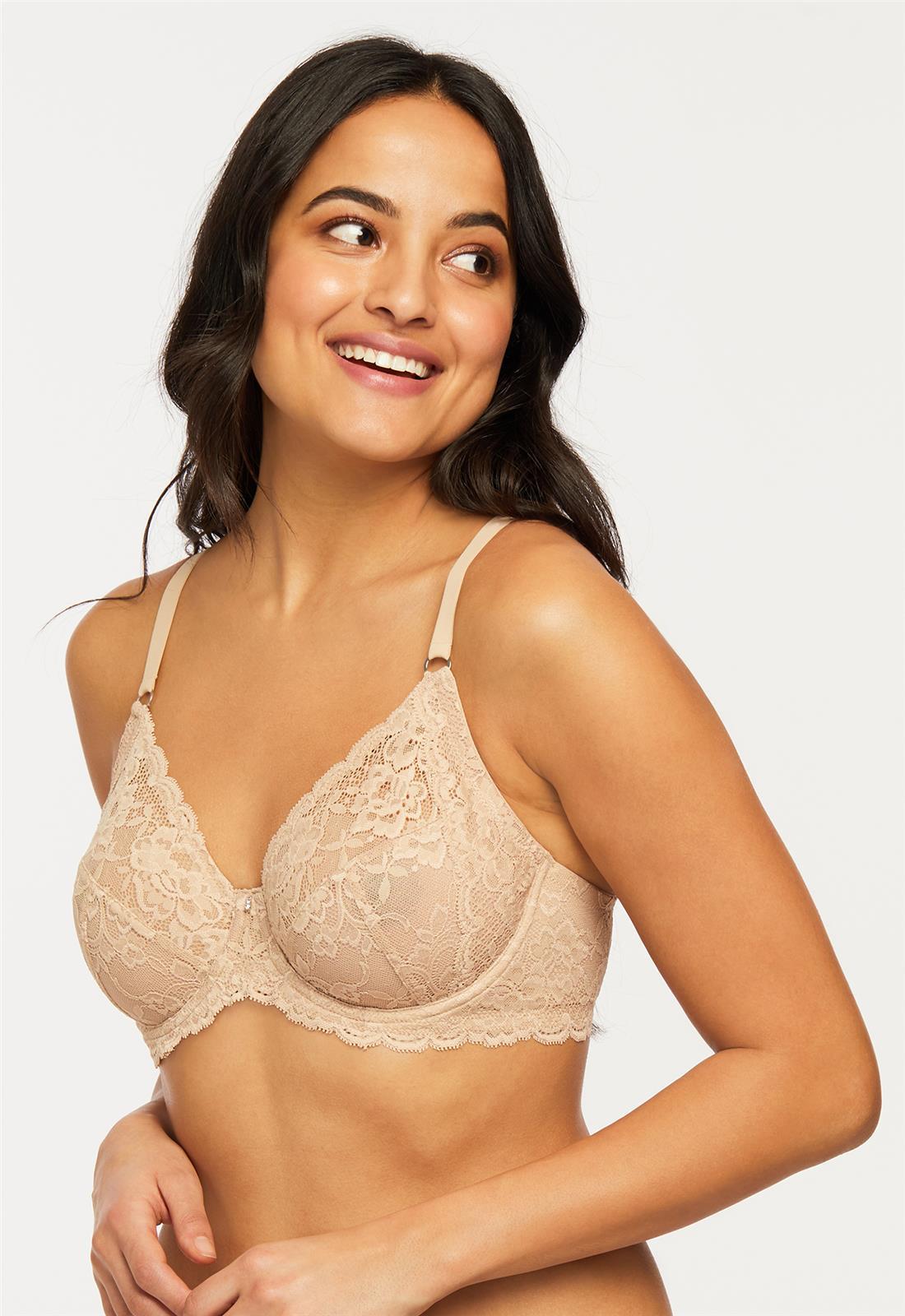 Montelle: Muse Full Cup Lace Bra - D+ Cups Only