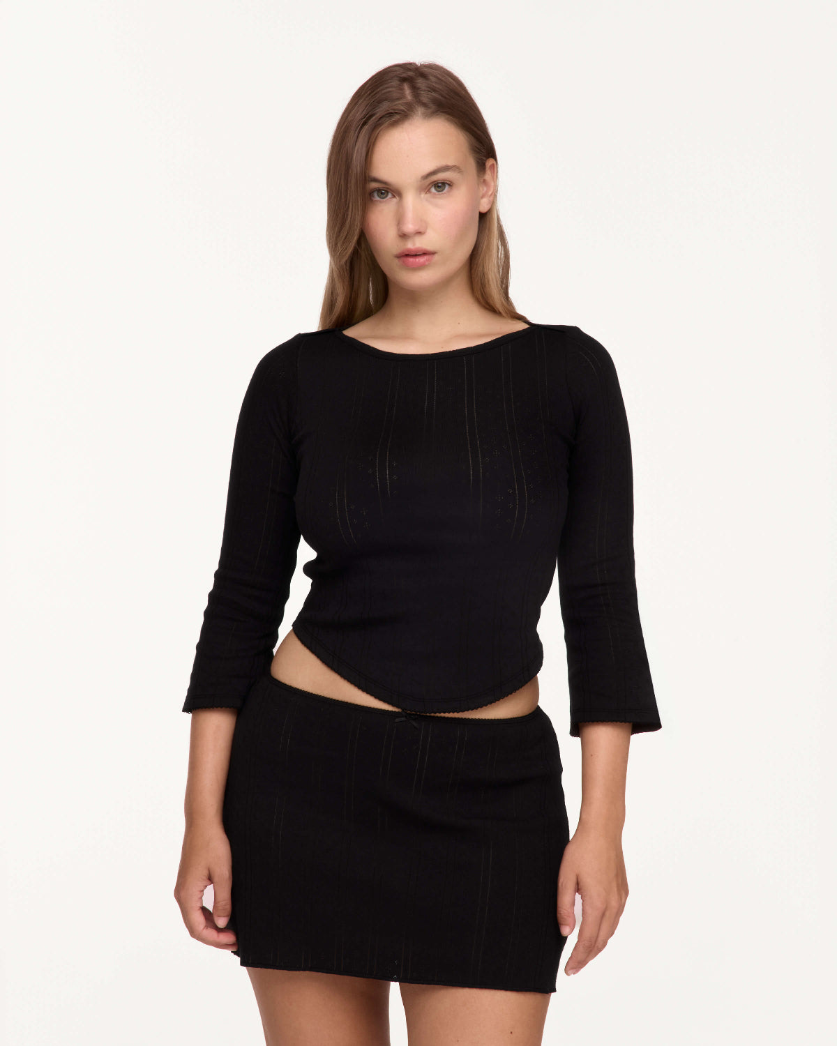 Cou Cou Intimates: The Rina Long Sleeve - Black