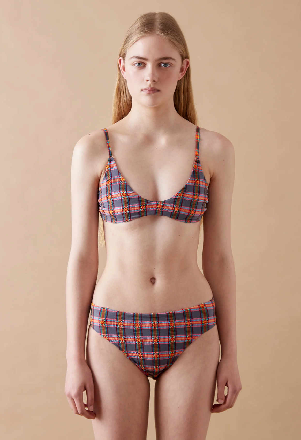 Caro Luna: Belen Mid Rise Bikini Bottom - Rainbow