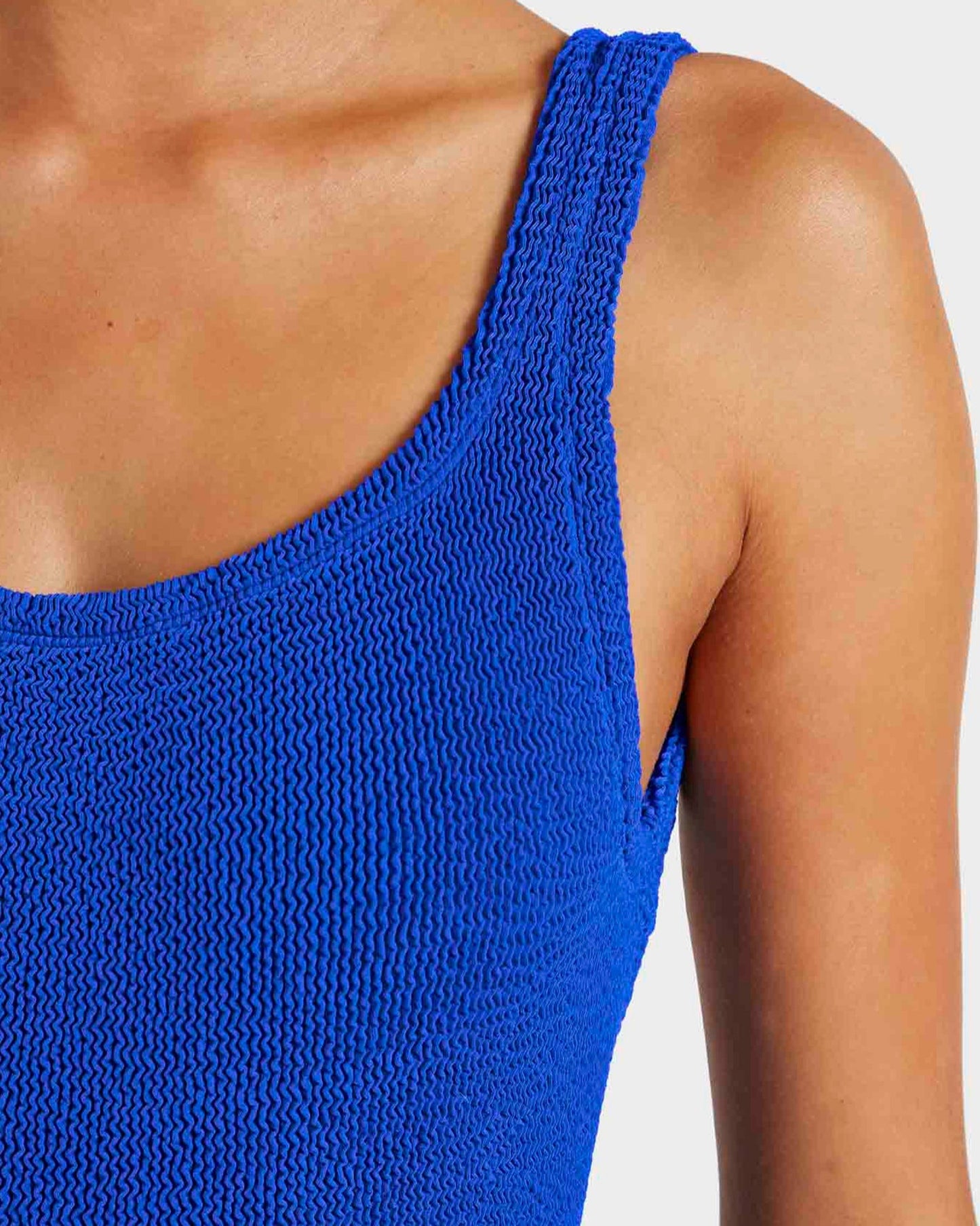 Hunza G: Square Neck One Piece - Royal Blue