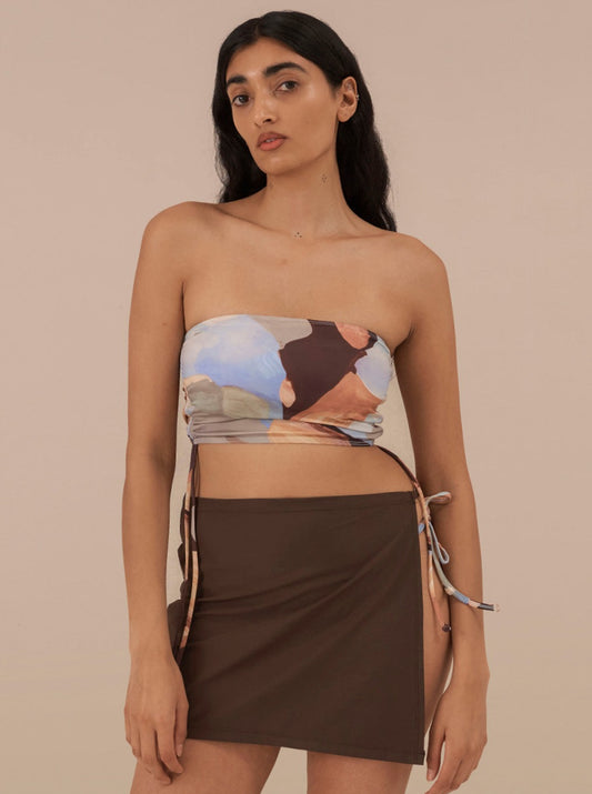 Hakea: Seams Bikini Tube Top - Mirador Print