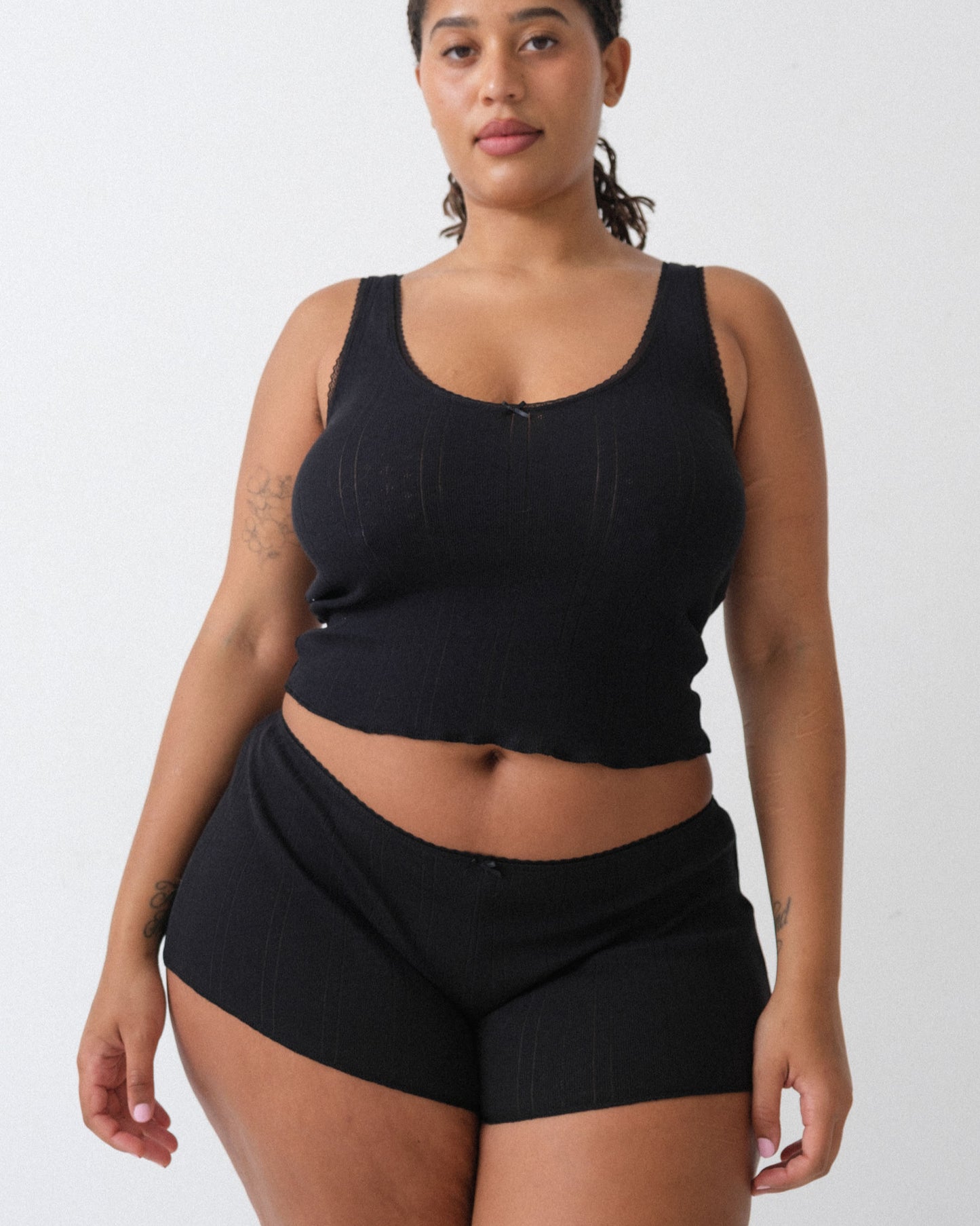 Cou Cou Intimates: The Teeny Tiny Short Bottom - Black