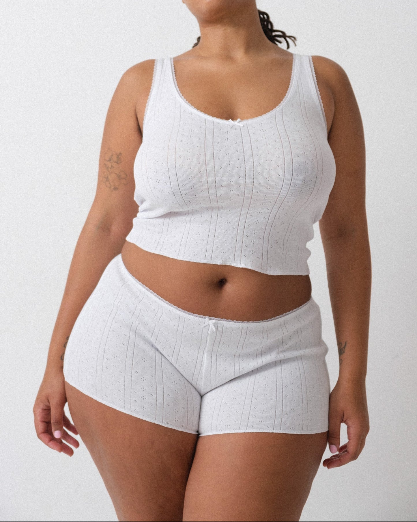 Cou Cou Intimates: The Teeny Tiny Short Bottom - White