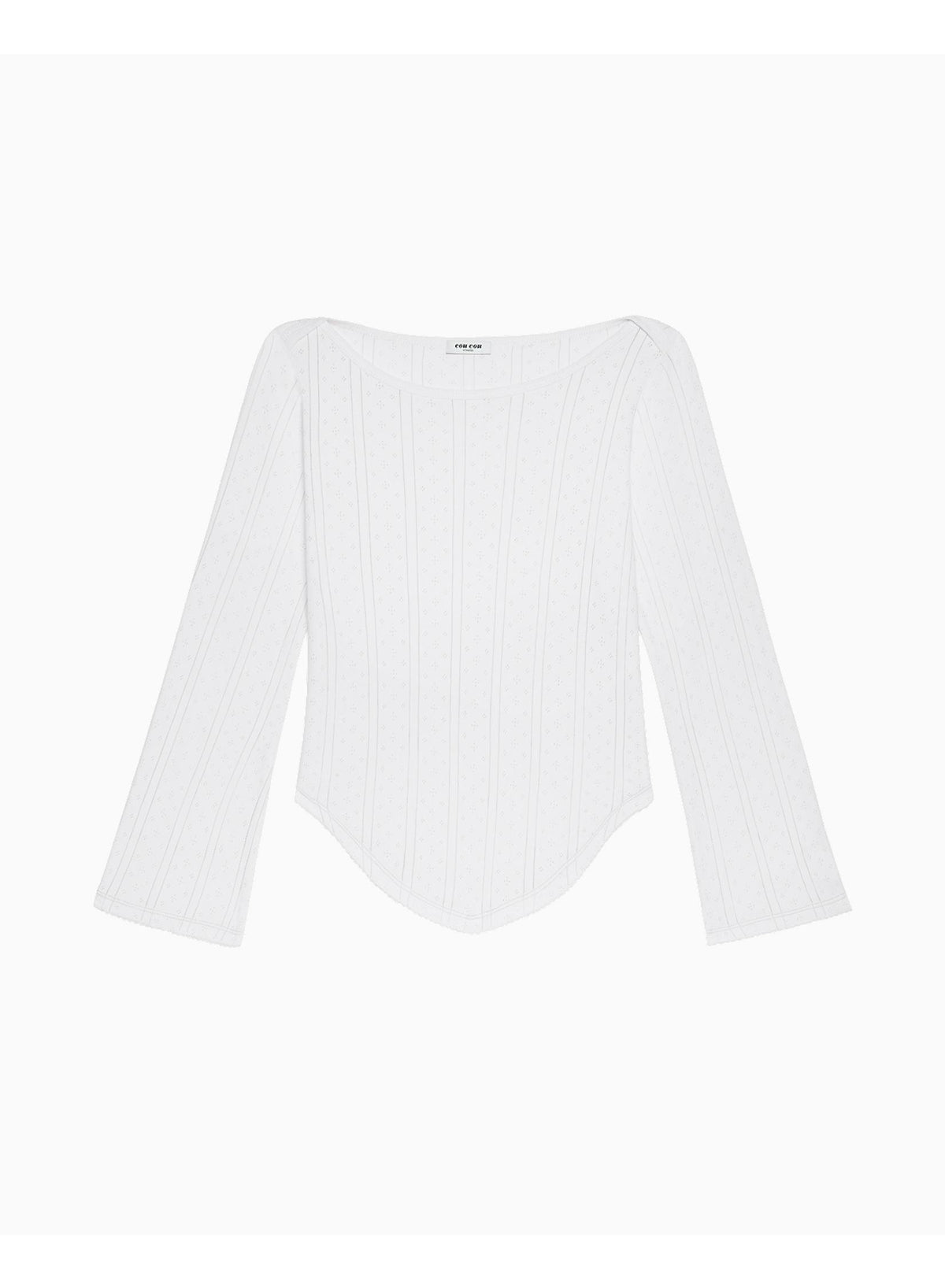 Cou Cou Intimates: The Rina Long Sleeve - White