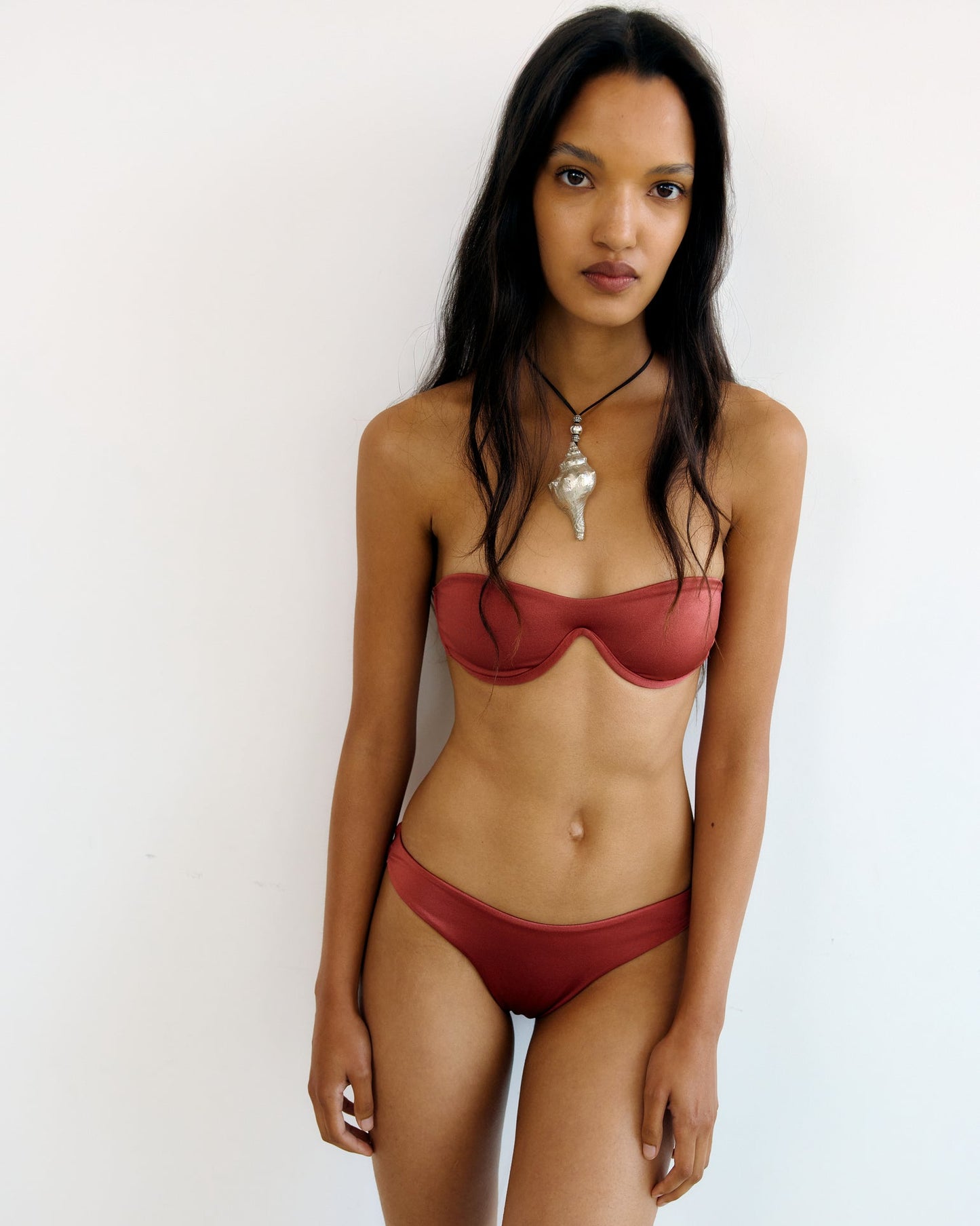 Anane: Lulu Underwire Bandeau Bikini Top - Dusty Rose