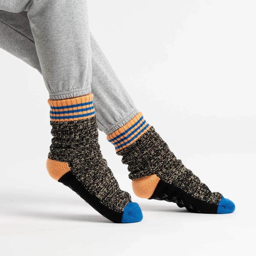 Verloop: Varsity Knit House Socks - Black