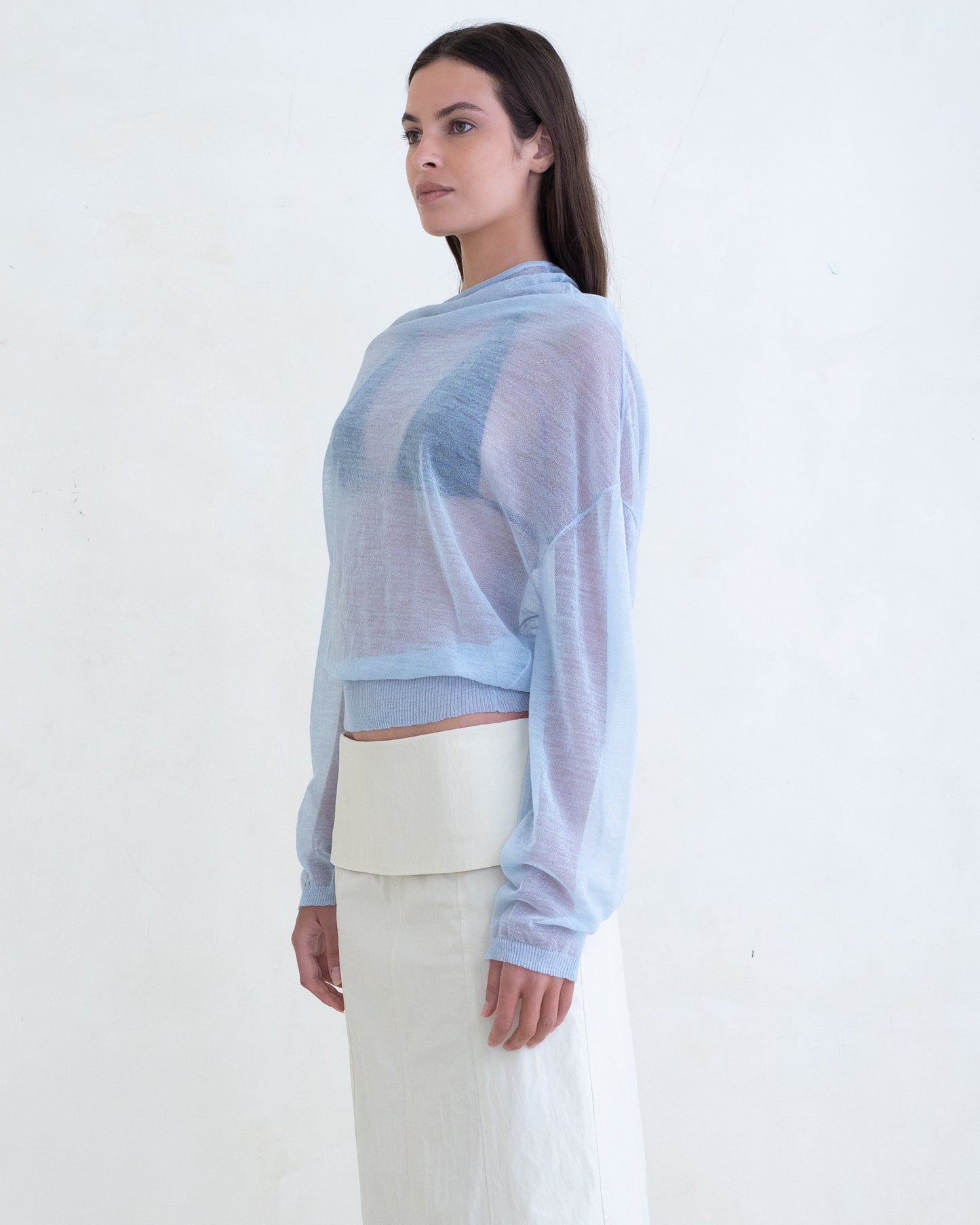 Belle Anna: Reve Knit Sweater - Powder Blue