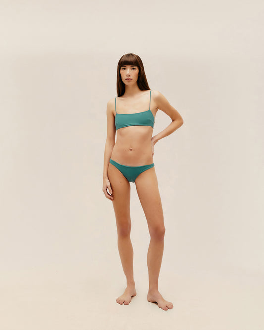 Haight: Thin Basic Low Bikini Bottom - Seaweed Green