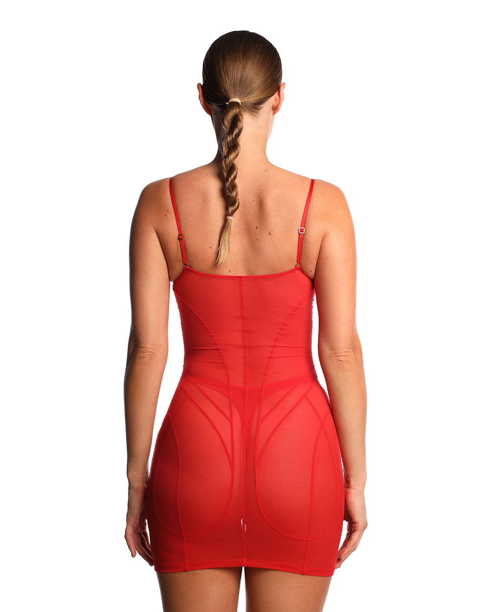 Anoeses: Mae Underwire Mesh Dress - Red