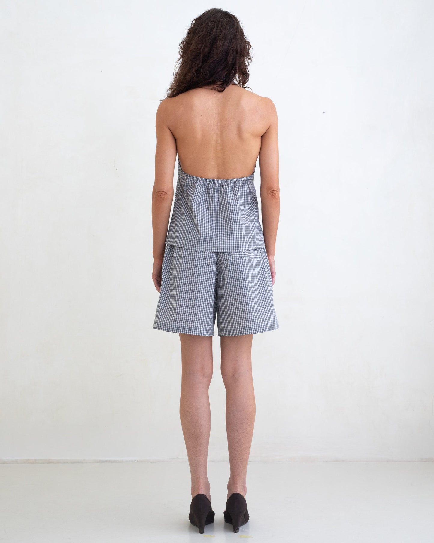 Belle Anna: Cotton Boxer Short - Black Plaid