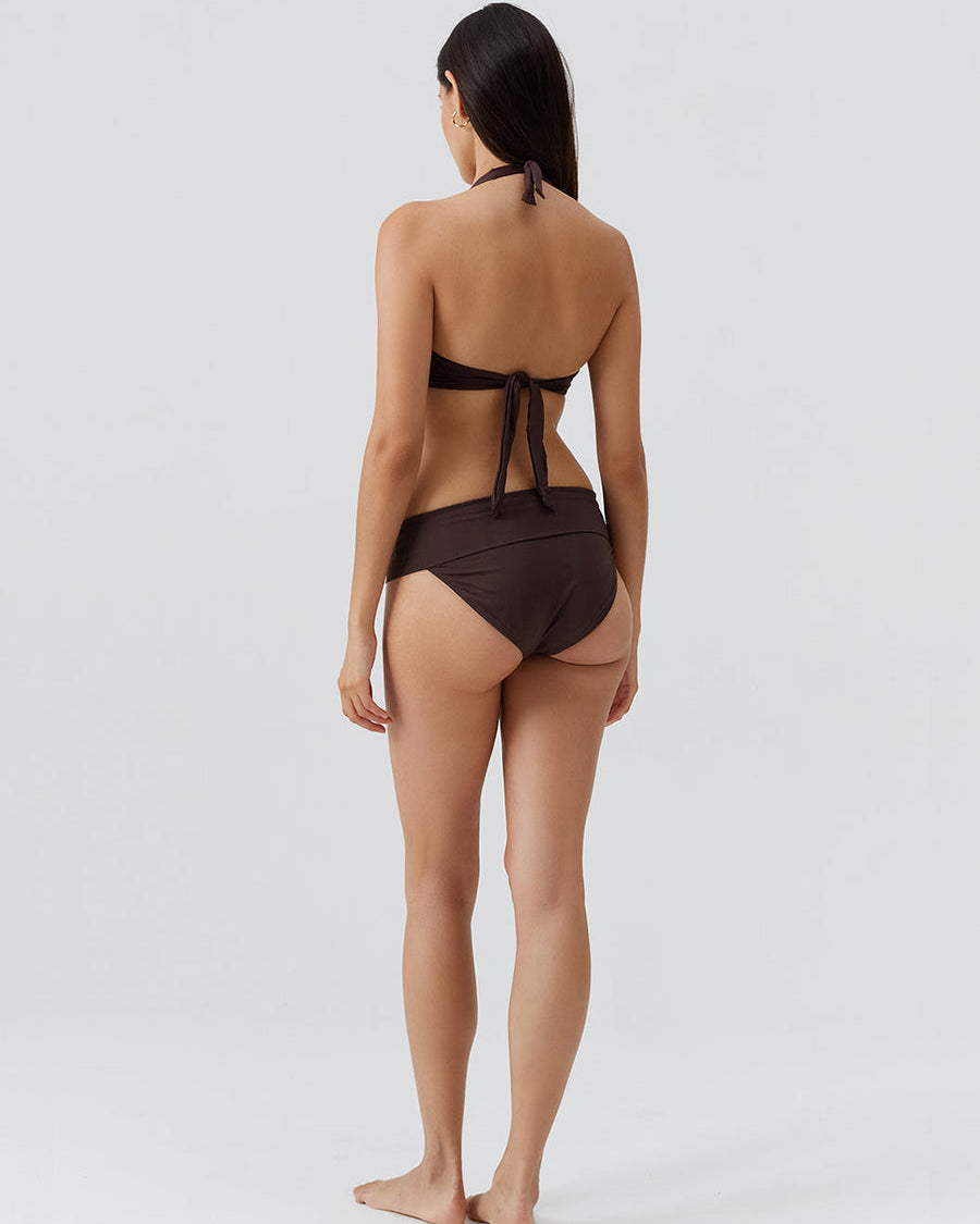 Melissa Odabash: Brussels Halter Underwire Bikini Top - Chocolate